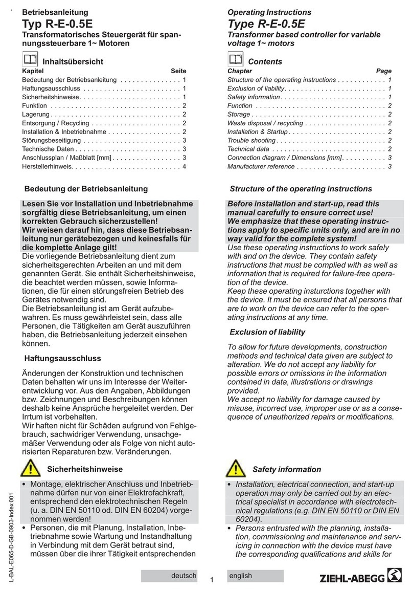 ZIEHL-ABEGG R-E-0.5E operating instructions ZIEHL-ABEGG R-E-0.5E operating instructions