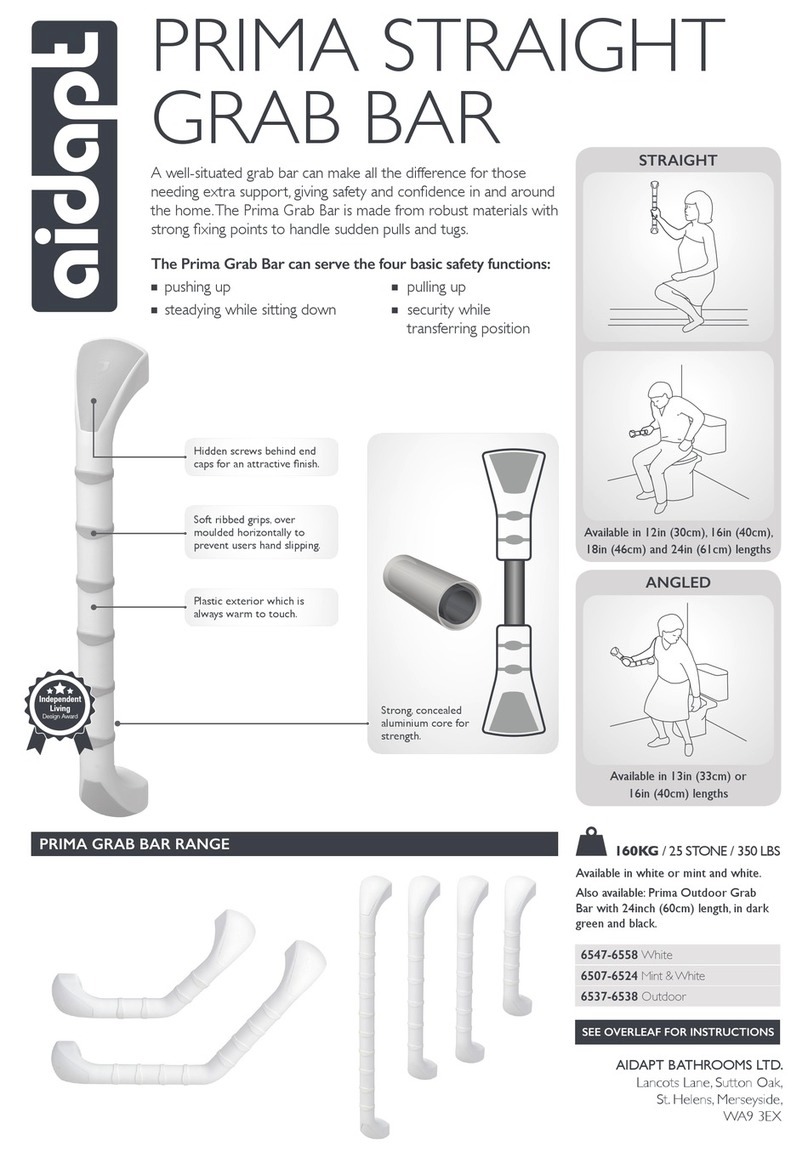aidapt PRIMA STRAIGHT GRAB BAR User manual