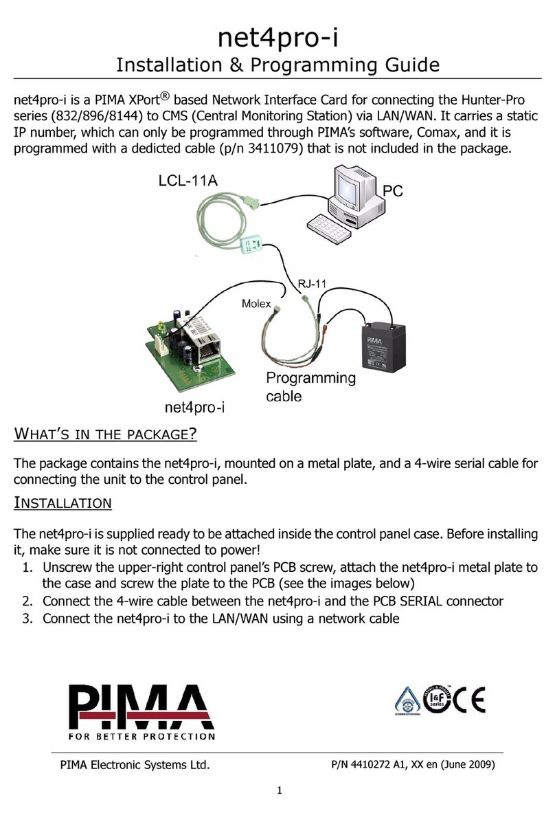 Pima net4pro-i Installation & programming guide