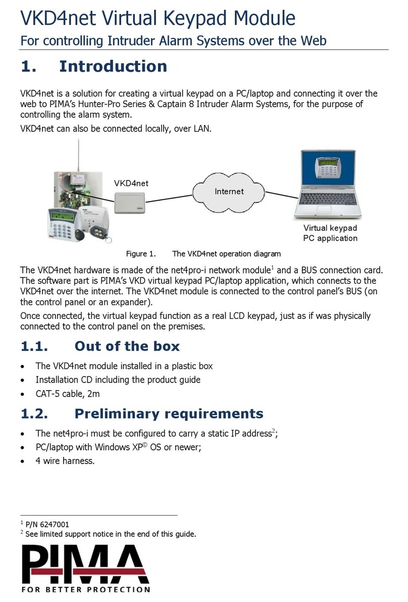 Pima VKD4net Installation and use guide Pima VKD4net Installation and use guide