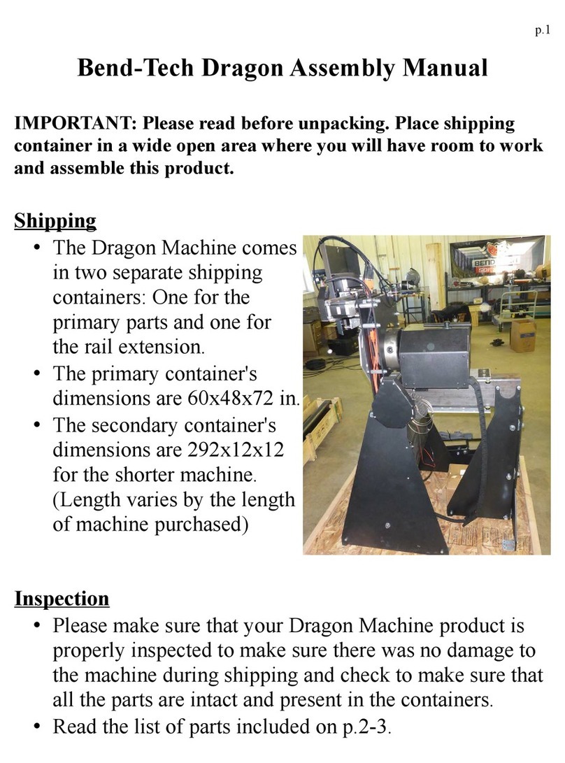 Bend-Tech Dragon Assembly manual
