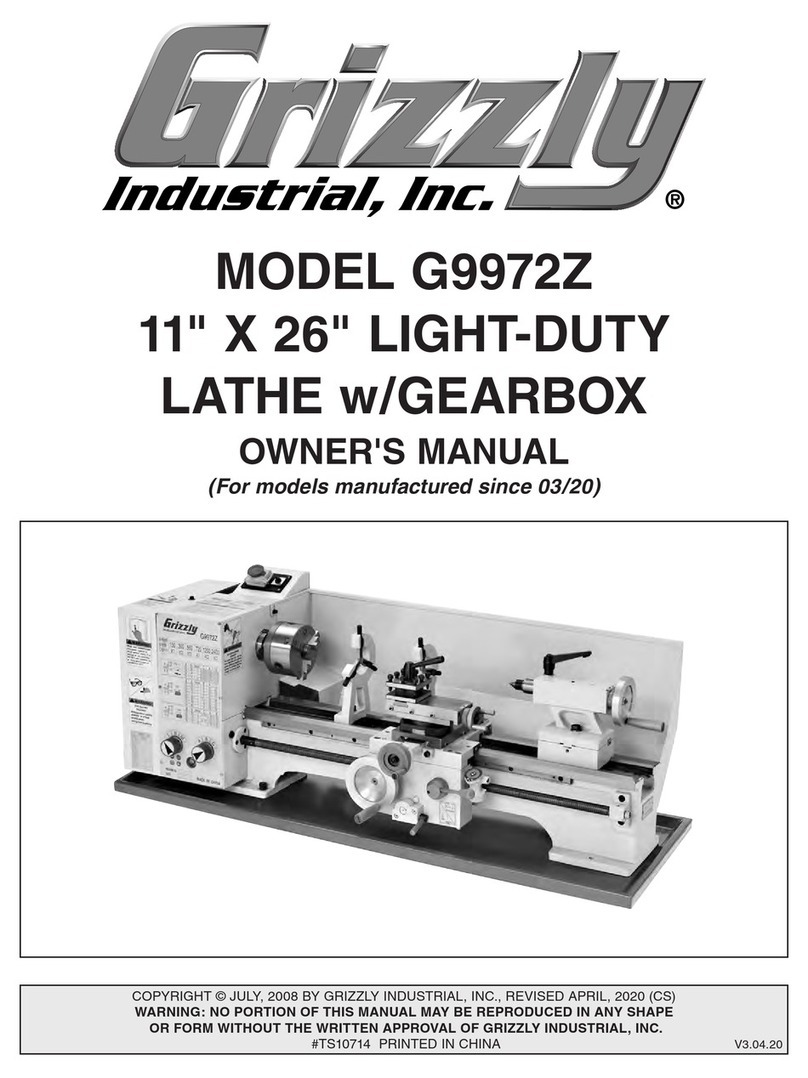 Grizzly G9972Z User manual