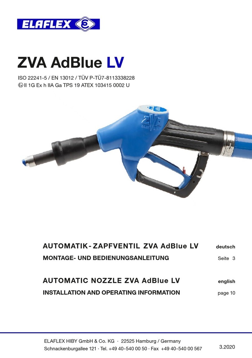 Elaflex ZVA AdBlue LV Installation and operating information