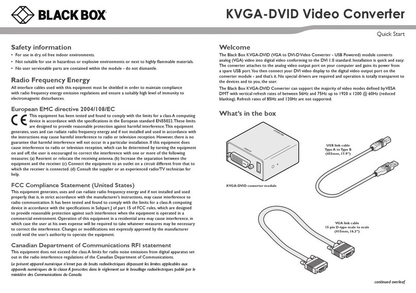 Black Box KVGA-DVID User manual