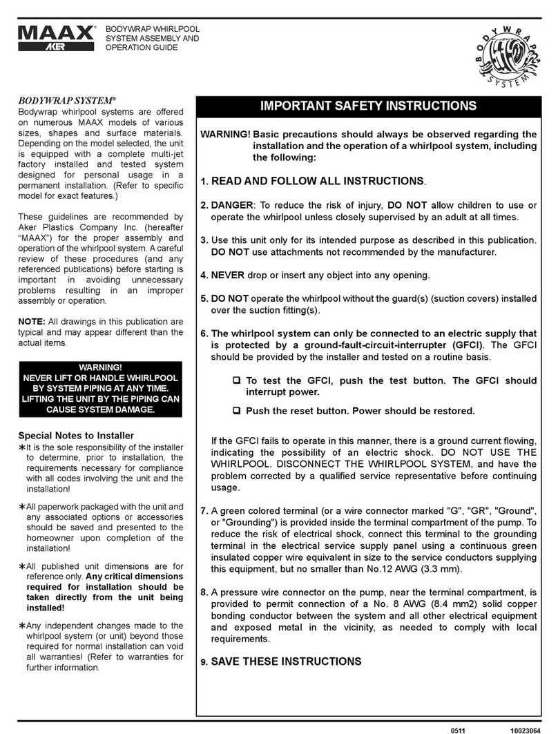 MAAX AKER BODYWRAP SYSTEM Installation instructions