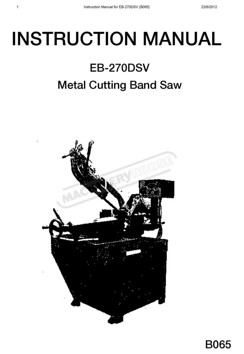Hafco Metalmaster EB-270DSV instruction manual