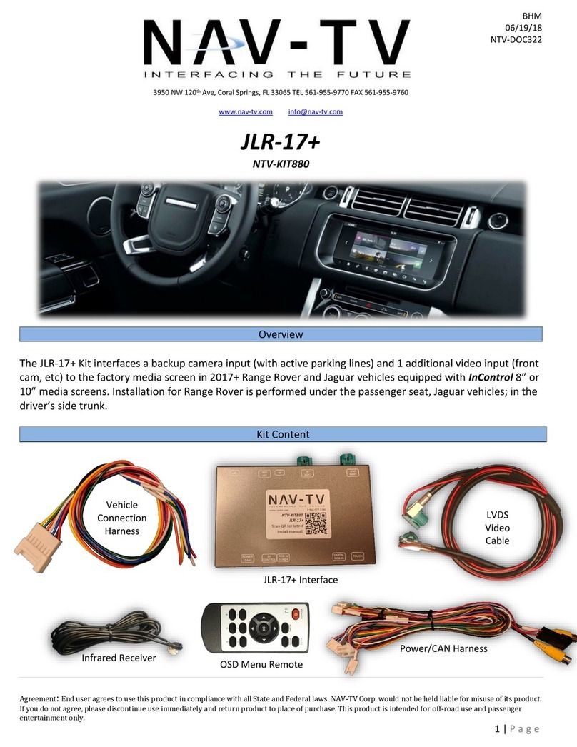 Nav TV JLR-17+ quick start guide