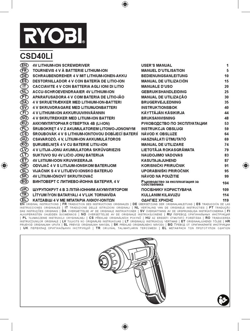 Ryobi CSD40LI user manual