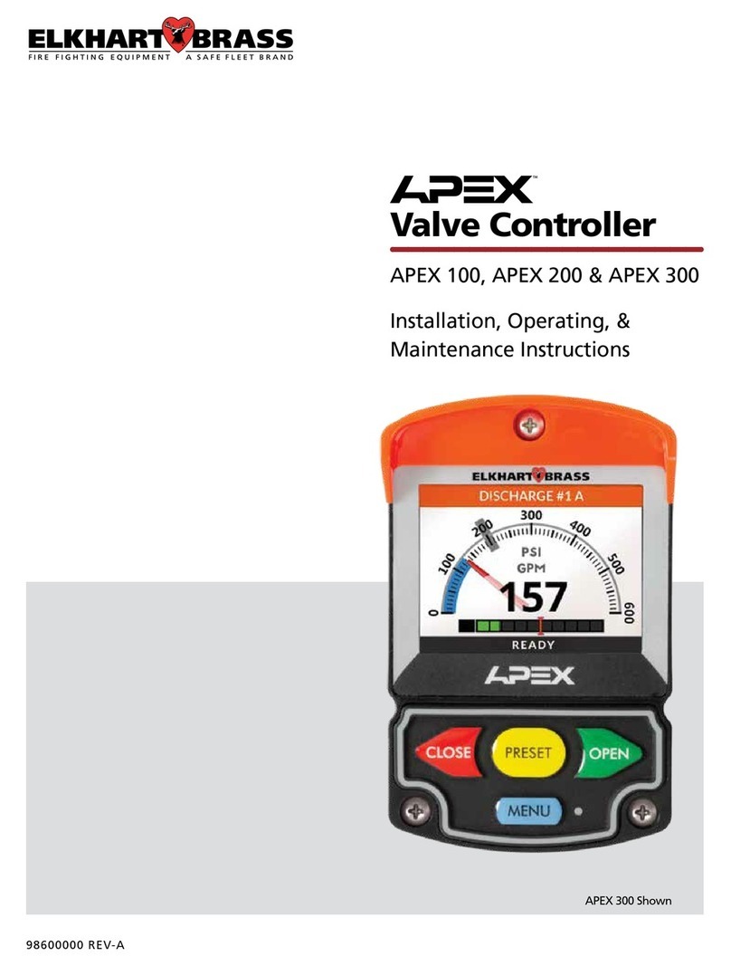 ELKHART BRASS APEX 100 Installation, operating,  & maintenance instructions
