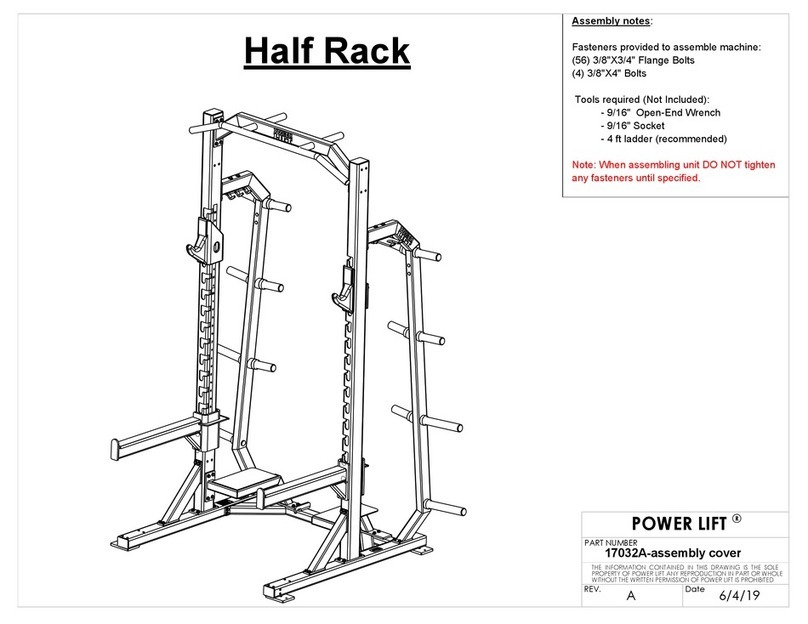 Power Lift Half Rack Assembly manual Power Lift Half Rack Assembly manual