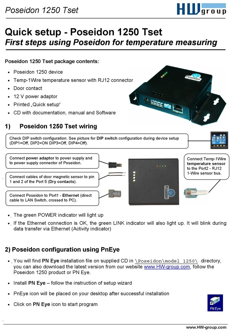 HW Group Poseidon 1250 Tset Quick setup