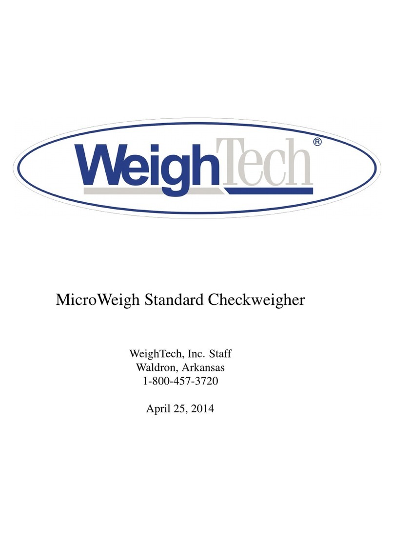 WeighTech MicroWeigh Standard Checkweigher product manual