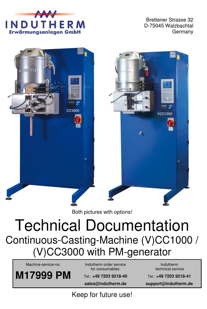 Indutherm CC3000 Technical documentation