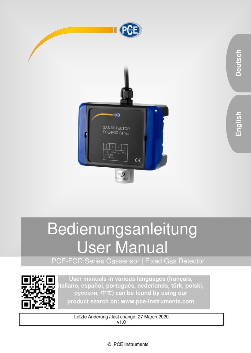 PCE Instruments PCE-FGD Series User manual