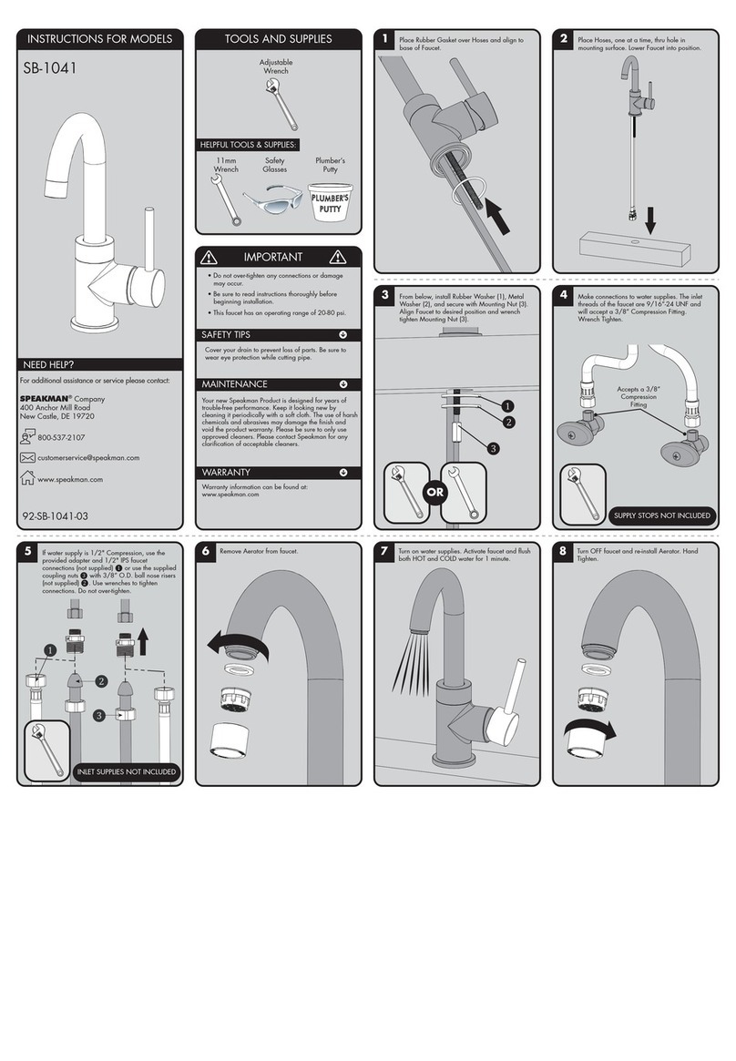 Speakman SB-1041 User manual