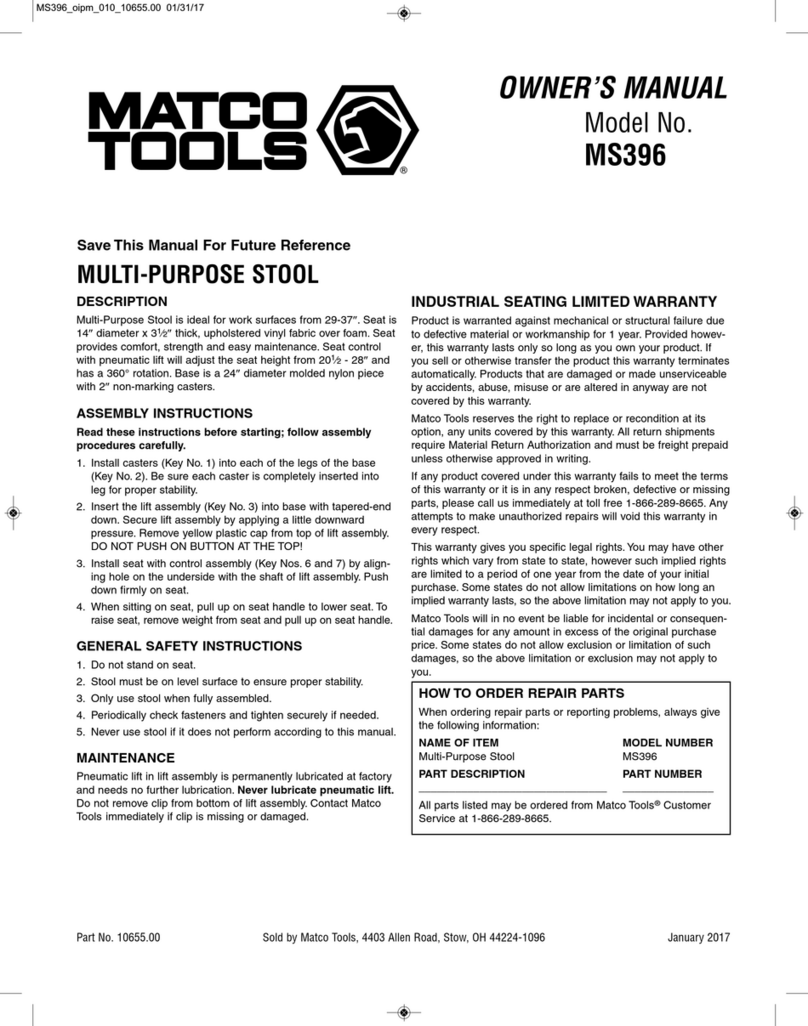 Matco Tools MS396 owner's manual