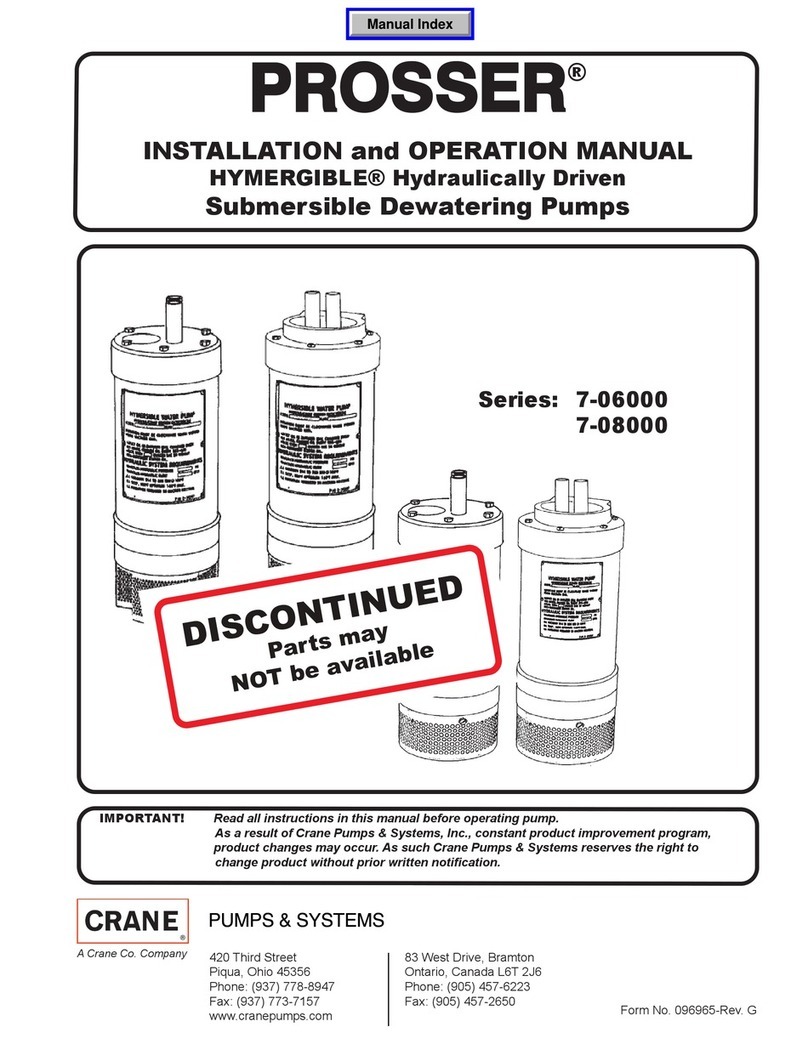 Crane PROSSER HYMERGIBLE 7-06000 Series Installation and operation manual