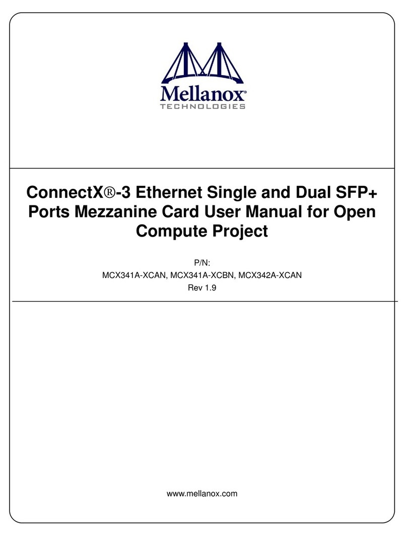 Mellanox Technologies ConnectX-3 MCX341A-XCAN User manual Mellanox Technologies ConnectX-3 MCX341A-XCAN User manual