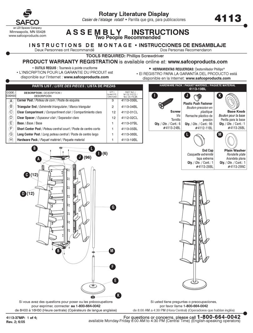 Safco 4113 User manual