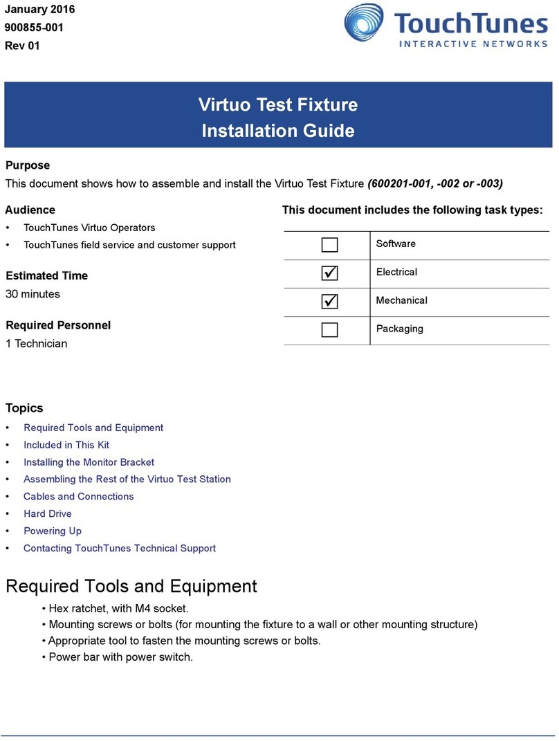 TouchTunes Virtuo Test Fixture installation guide