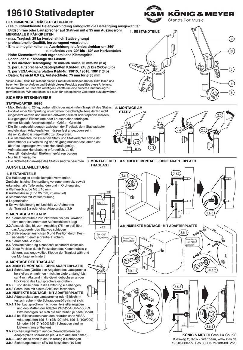 Konig & Meyer 19610 User manual