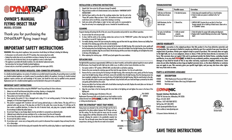 Dynamic Dynatrap 3 User manual