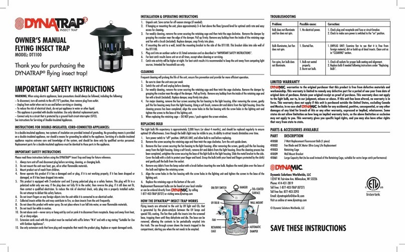 Dynamic Dynatrap 3 User manual