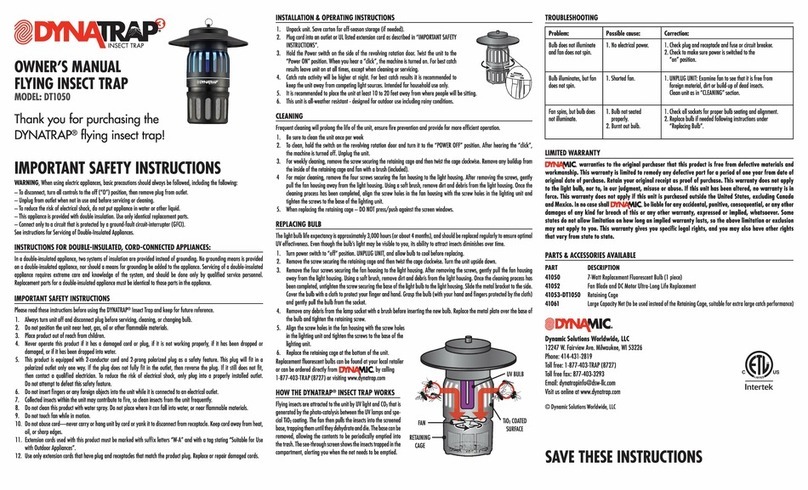 Dynamic Dynatrap 3 User manual