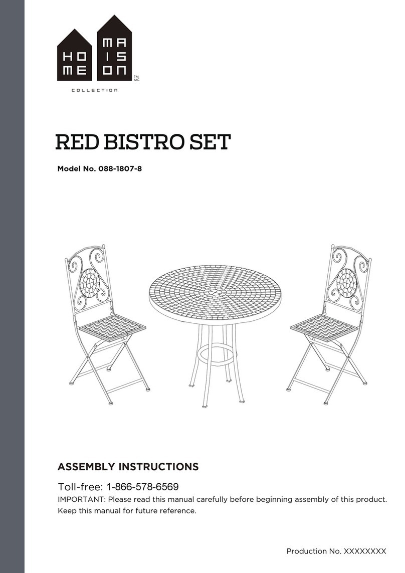 Home Collection MAISON RED BISTRO SET Assembly instructions Home Collection MAISON RED BISTRO SET Assembly instructions