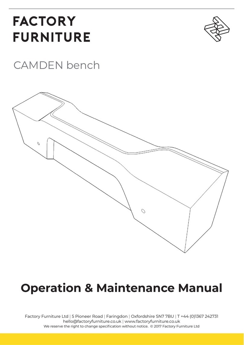 Factoryfurniture CAMDEN Operation & maintenance manual