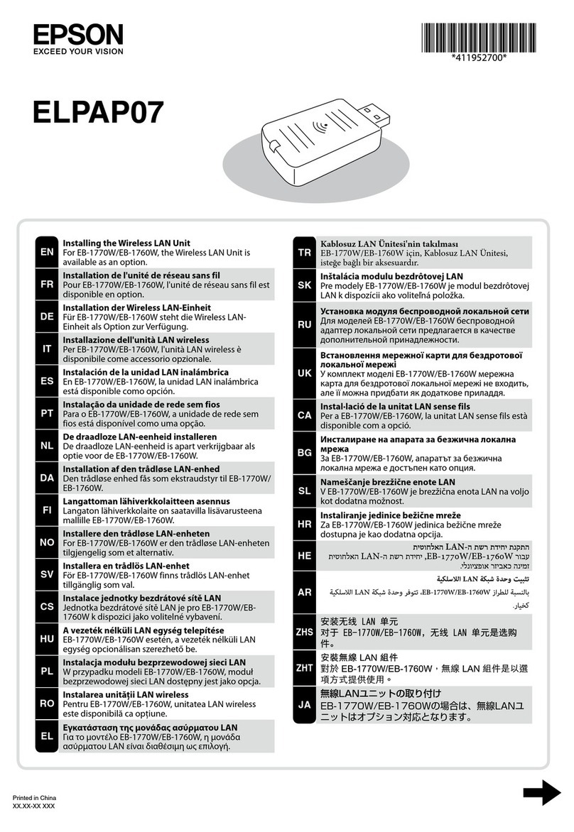 Epson ELPAP07 Instruction Manual Epson ELPAP07 Instruction Manual