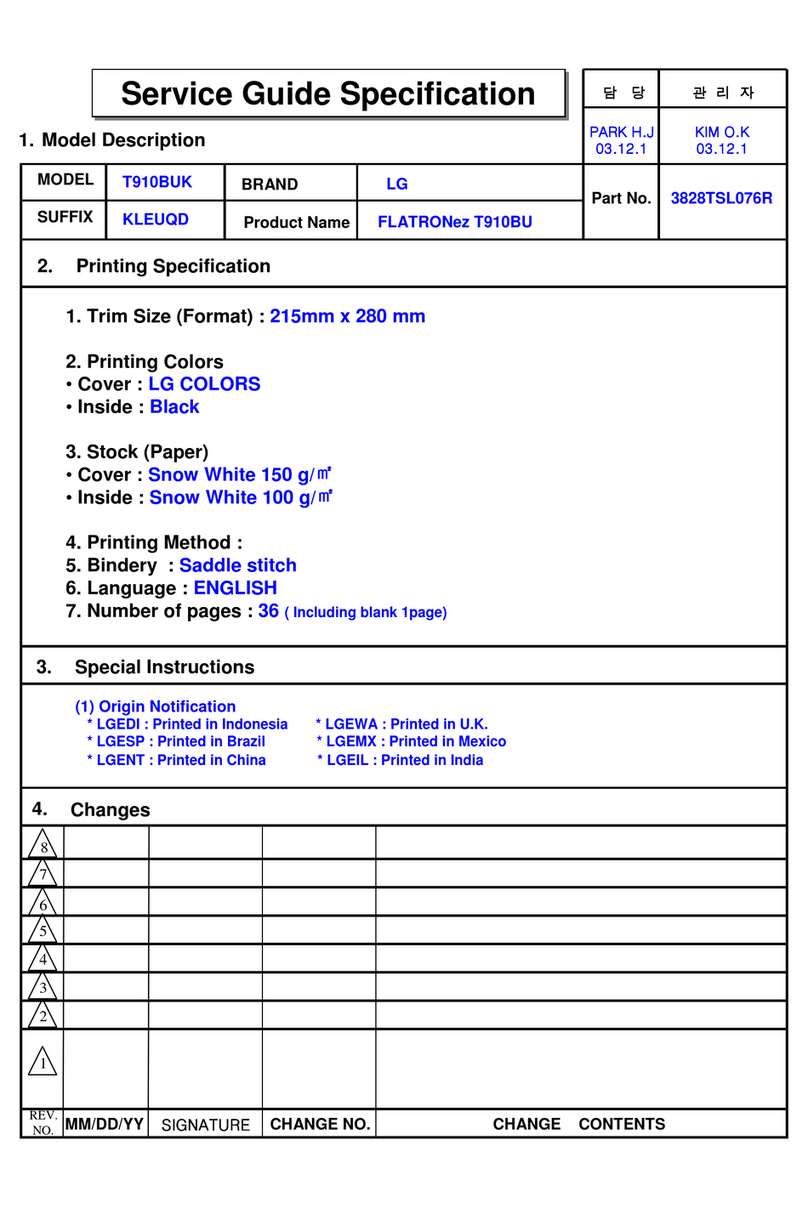 LG Flatron ez T910BU User manual