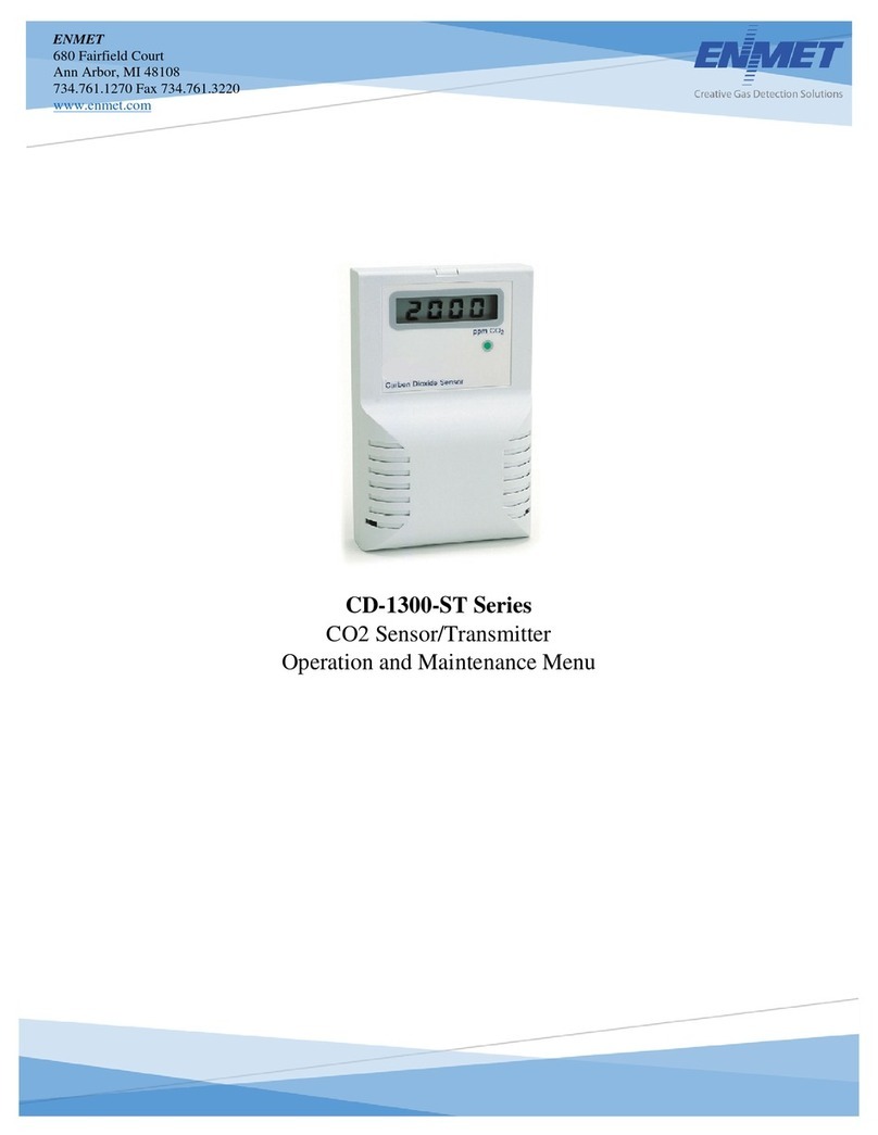 ENMET CD-1300-ST Series OPERATION AND MAINTENANCE MENU