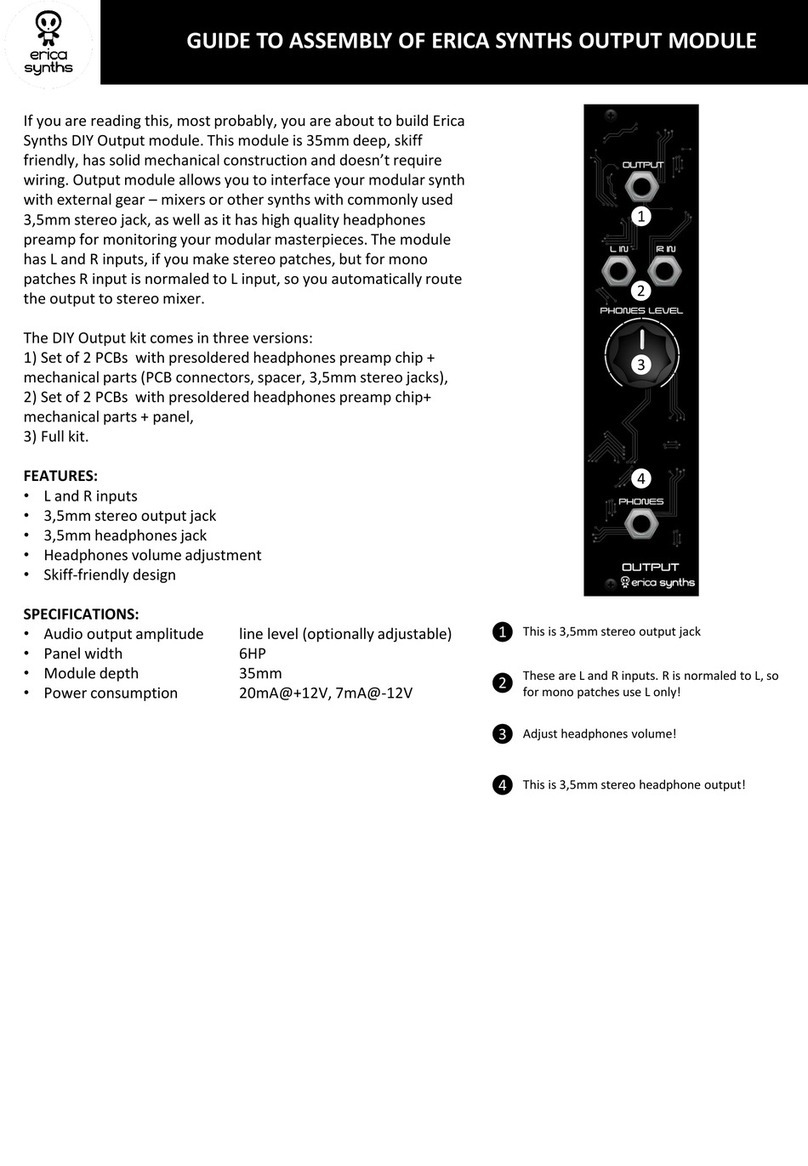 Erica Synths OUTPUT Guide to Assembly & Usage Erica Synths OUTPUT Guide to Assembly & Usage