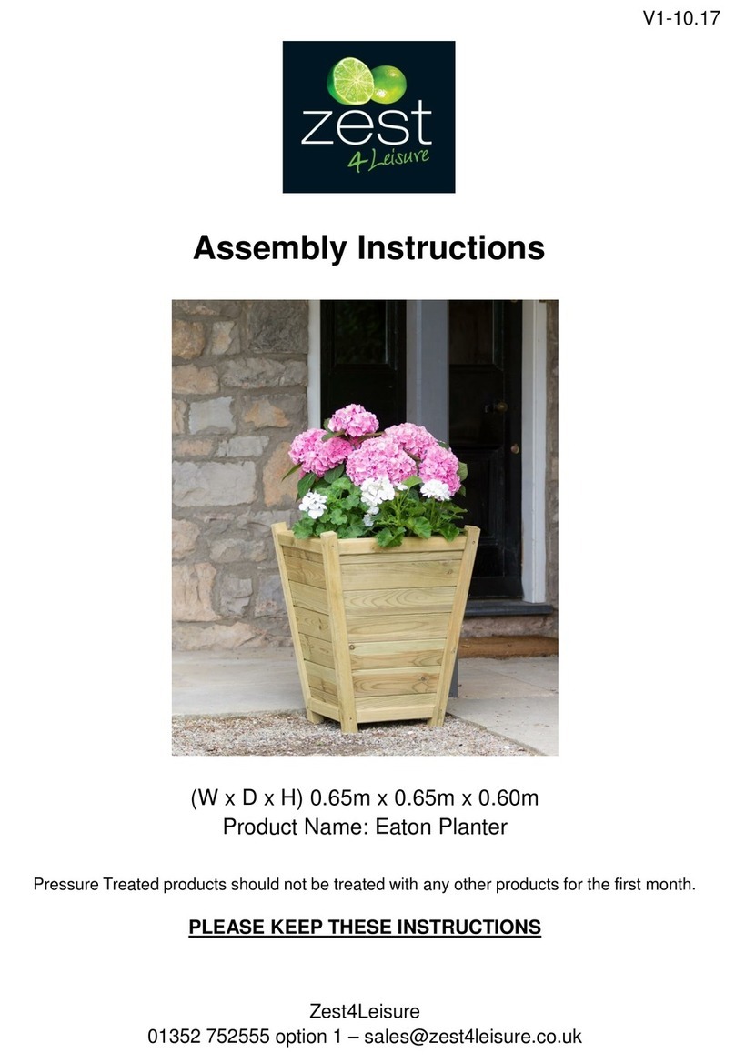 Zest 4 Leisure Eaton Planter User manual Zest 4 Leisure Eaton Planter User manual