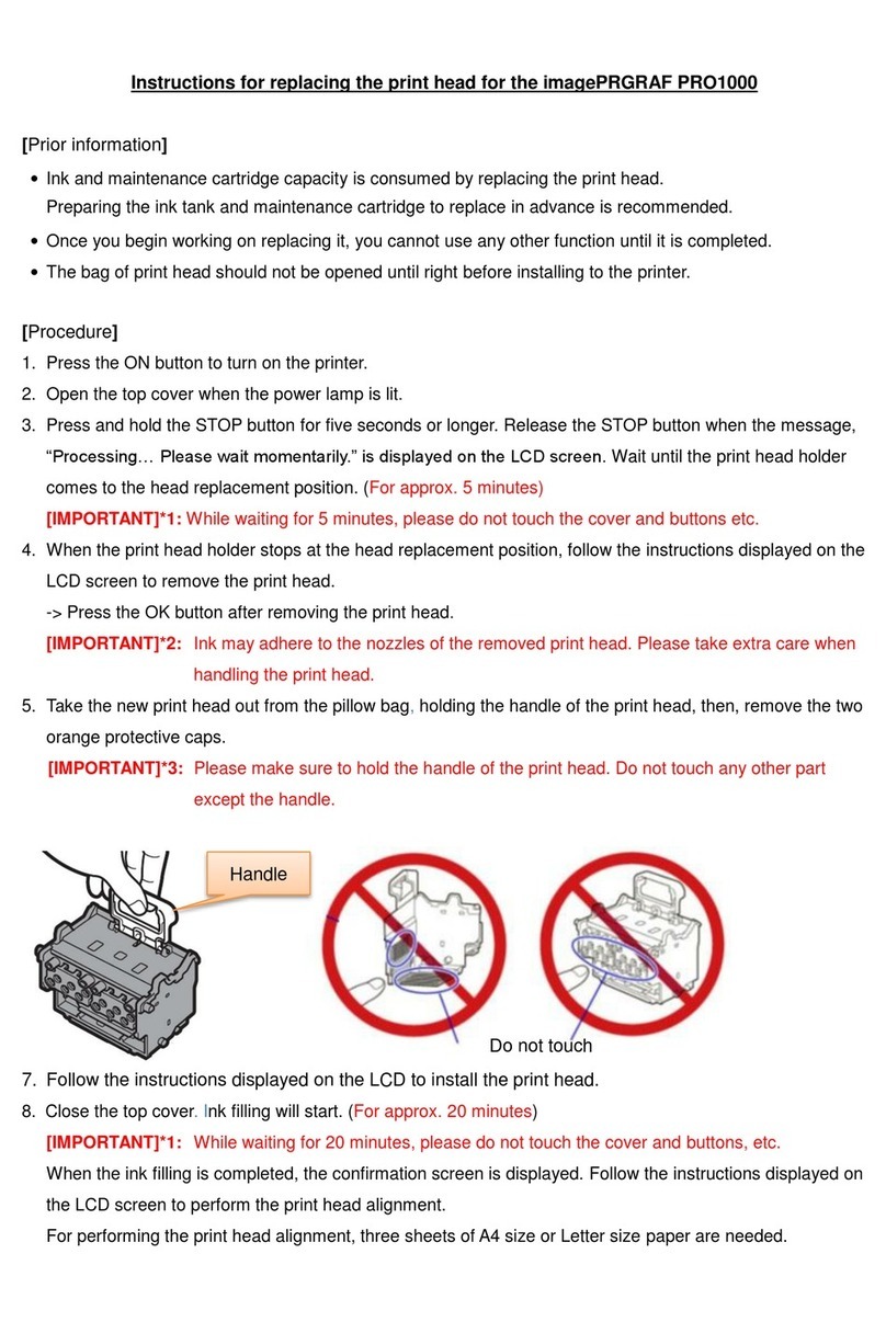 Canon imagePRGRAF PRO1000 User manual