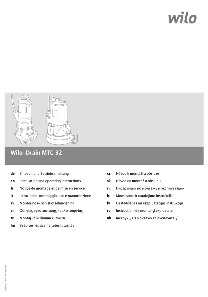 Wilo Drain MTC 32 User manual