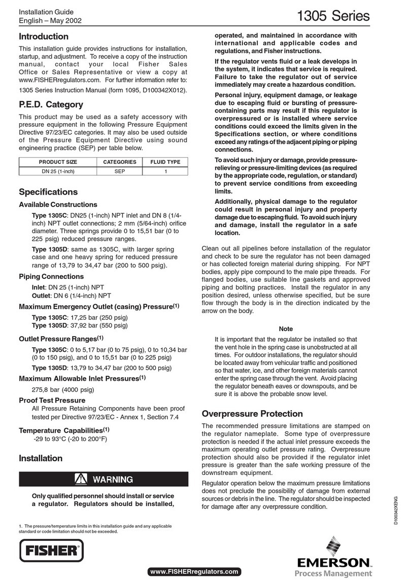 Emerson Fisher 1305 Series User manual
