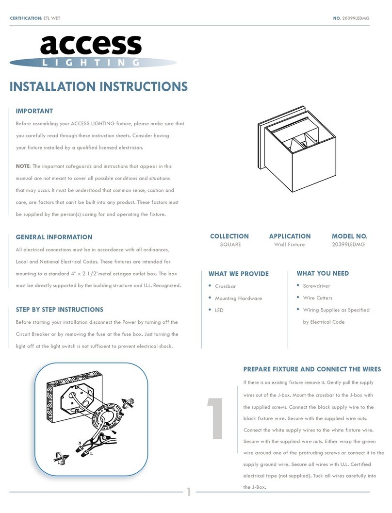 Access Lighting SQUARE 20399LEDMG User manual