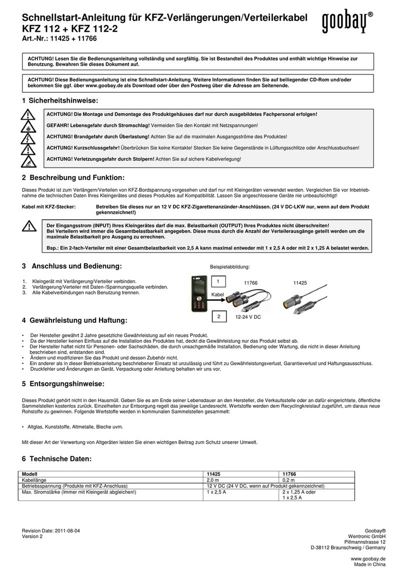 Goobay KFZ 112 quick start guide