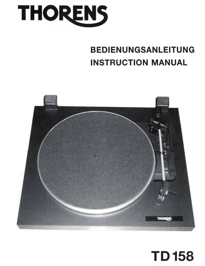 THORENS TD 158 User manual
