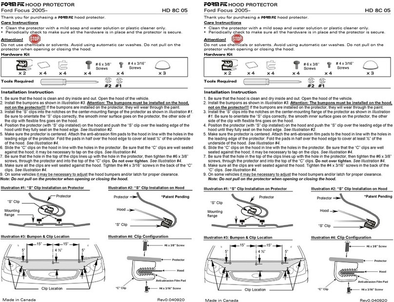FormFit HD 8C 05 User manual