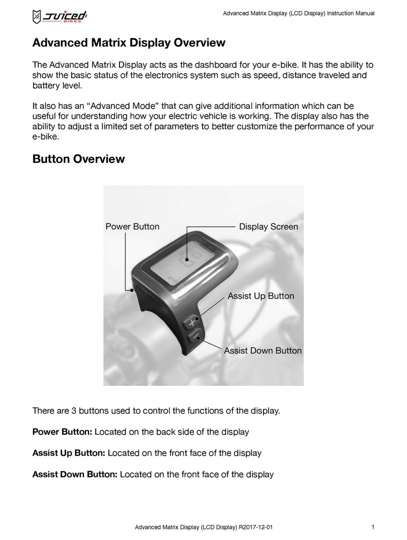 Juiced Bikes Advanced Matrix Display instruction manual