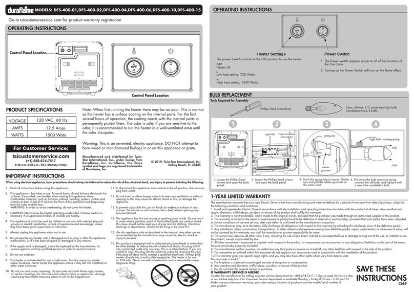 Duraflame DFS-400-01 user guide