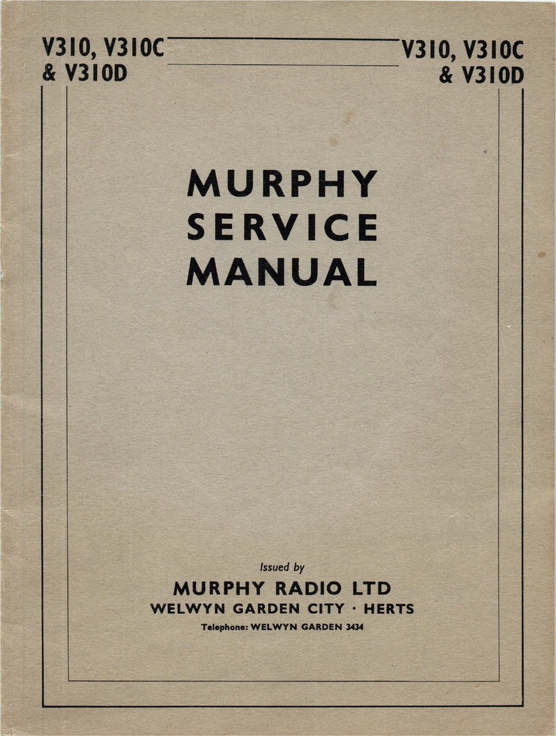 Murphy Radio V310 Service manual
