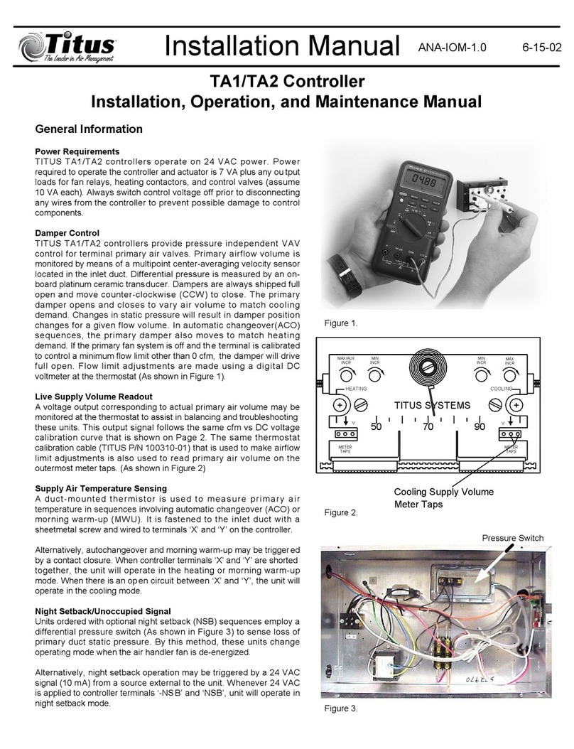 Titus TA1 Installation, operation and maintenance manual