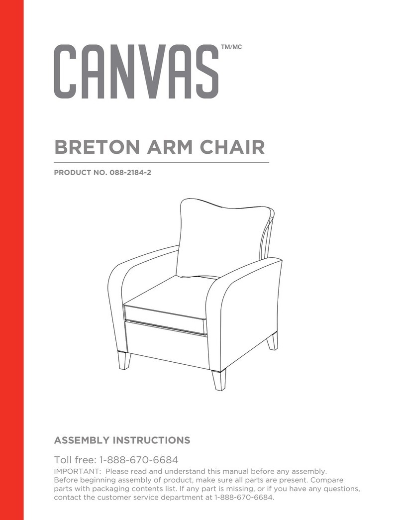 Canvas BRETON ARM CHAIR 088-2184-2 Assembly instructions