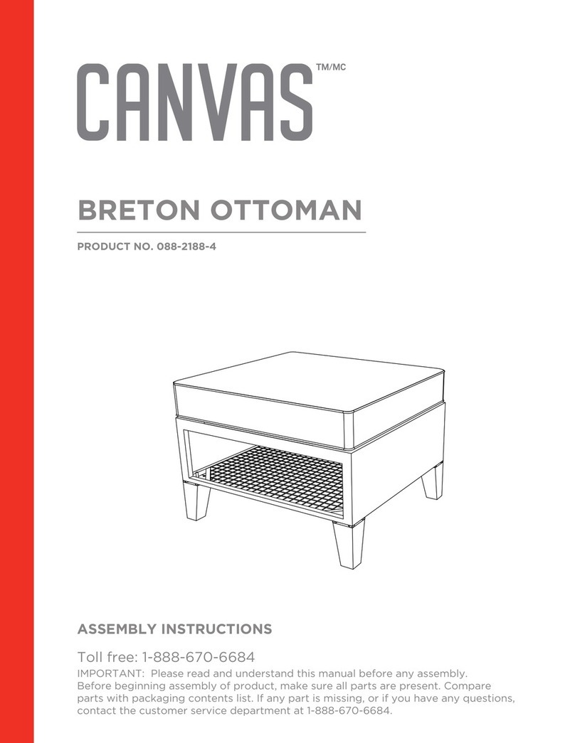 Canvas BRETON OTTOMAN 088-2188-4 Assembly instructions