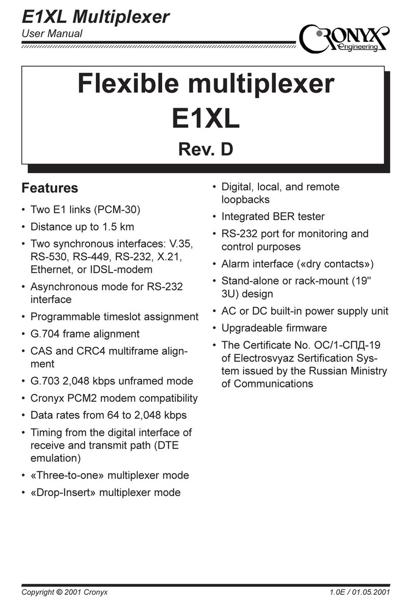 Cronyx E1XL user manual