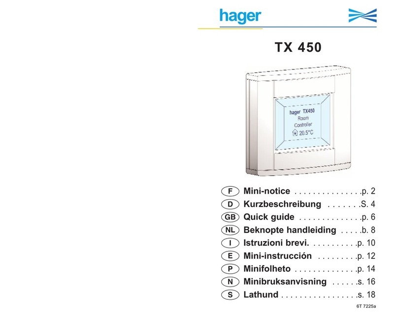 hager TX 450 User manual